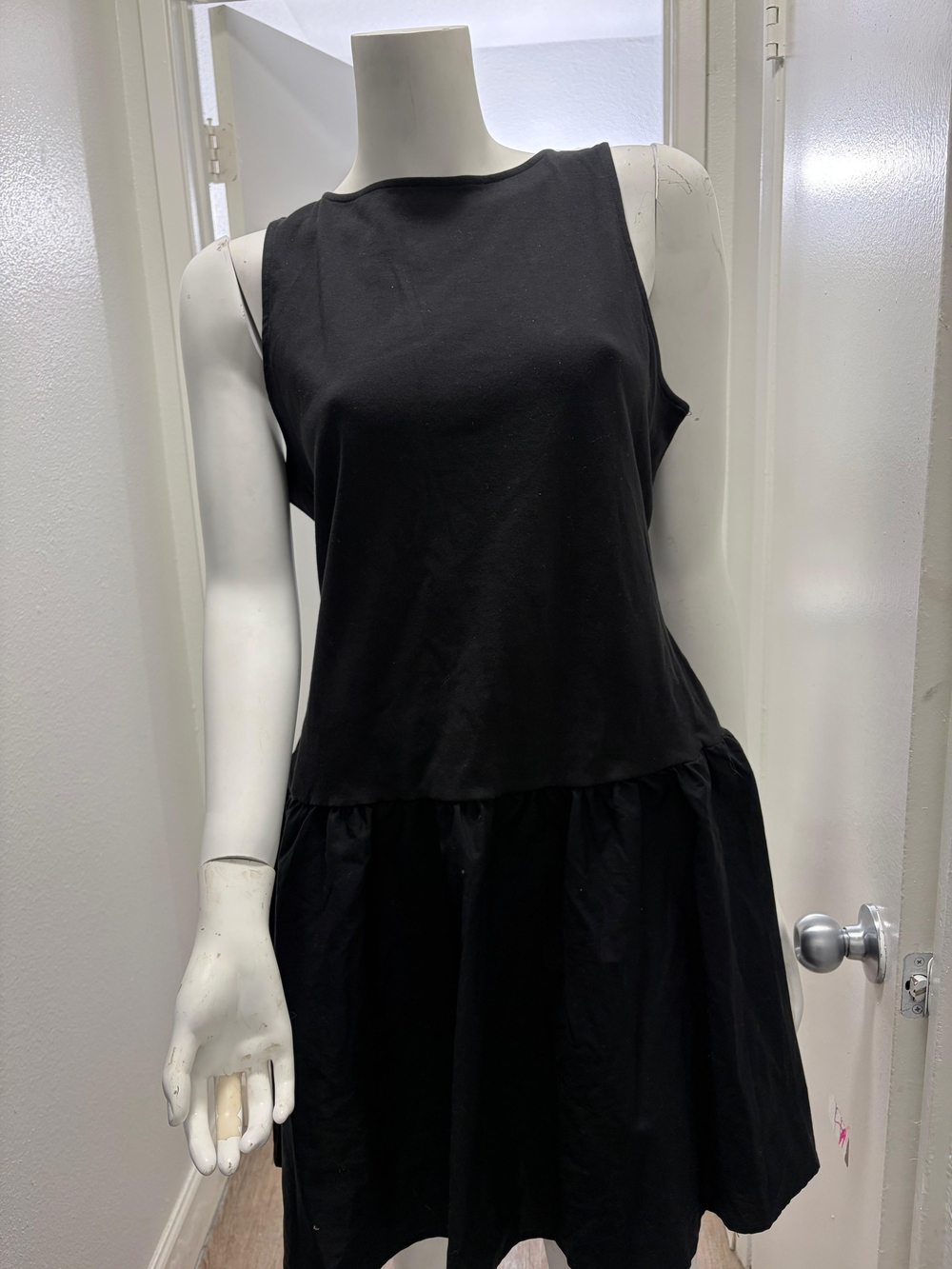 a new day Black Sleeveless Drop-Waist Dress